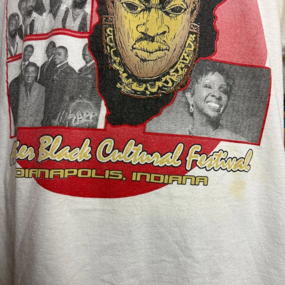 Indiana Music Fest Black Culture Nap Town T-Shirt Gladys Knight Zapp SWV Sz XL‎